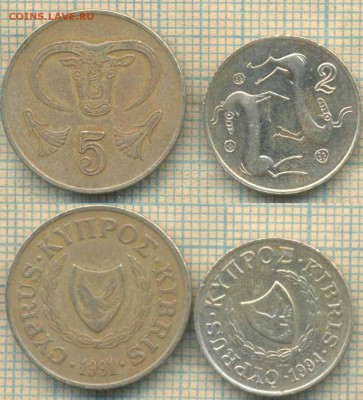 Кипр 5 ц 1991, 2 ц 1994 г., до 09.08.2018 г. 22.00 по Москве - Кипр 2 монеты  2401