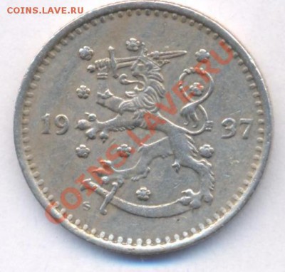 Финляндия 1 марка 1937 г.  До 6.05.11 г. 20-00 МСК. - Финляндия 1.1