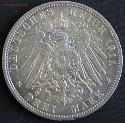 С РУБ.ВОЛЬНЫЙ ГАНЗЕЙСКИЙ г.ГАМБУРГ 3 марк 1911г. до 9.08 - IMG_3531.JPG