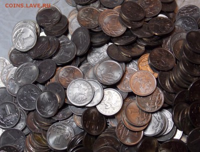 1 копейка ассорти разные года и дворы 1000 шт. одним лотом - 1.1