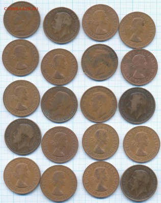Великобритания 1 пенни 1912 -1967 гг. , фикс 20 руб - 1 шт - Англия фикс 1а