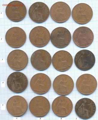 Великобритания 1 пенни 1912 -1967 гг. , фикс 20 руб - 1 шт - Англия фикс 1