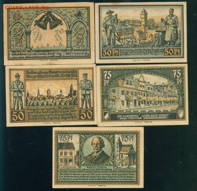 ГЕРМАНИЯ. Нотгельды 25,50,75 пф 1921г г Кройцбург до 07.08 - Image6