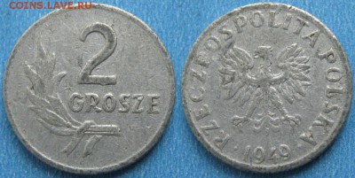 Польша 2 гроша 1949  до 09-08-18 в 22:00 - Польша 2 гроша 1949    7681
