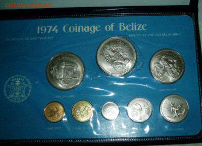набор монет Белиз 1974 8 штук 10$ 5$ 1$ доллар 50 25 10 5 1 - nabor_monet_beliz_1974_8_shtuk_10_5_1_dollar_50_25_10_5_1_cent_pticy_fauna_redkij