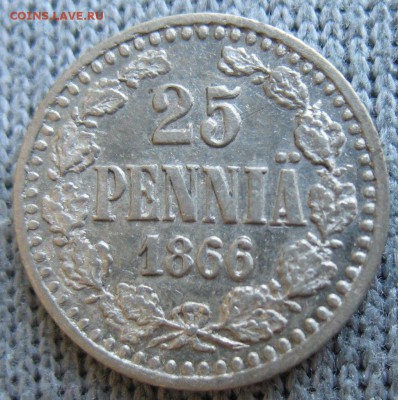 25 пенни 1866 - сильнее среднего для этого года - 25-1866-rev