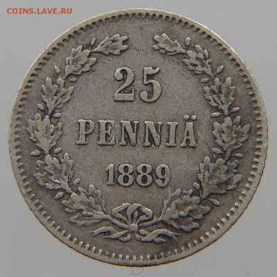 25 пенни 1892, 1873, 1889 - 25-1889-rev