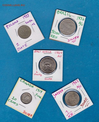 Монеты мира серебро - world coins2