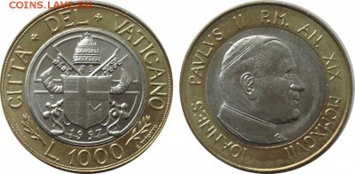 биметалл Ватикан 1000 лир 1997 UNC - bimetall_vatikan_1000_lir_1997_unc