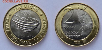 биметалл Аргентина 2 песо 2012 30 лет войне за Фолькленды - bimetall_argentina_2_peso_2012_30_let_vojne_za_folklendy