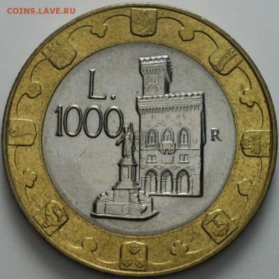 биметалл Сан Марино 1000 лир 1997 - bimetall_san_marino_1000_lir_1997
