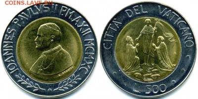 биметалл Ватикан 500 лир 1990 UNC Иисус Христос и пастыри - bimetall_vatikan_500_lir_1990_unc_iisus_khristos_i_pastyri (1)