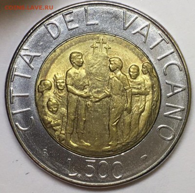 биметалл Ватикан 500 лир 1994 UNC - bimetall_vatikan_500_lir_1994_unc
