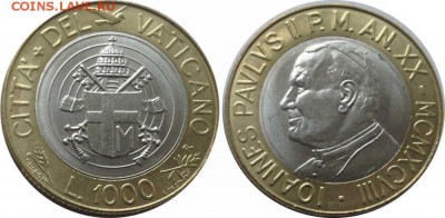 биметалл Ватикан 1000 лир 1998 UNC - bimetall_vatikan_1000_lir_1998_unc