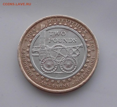 биметалл Великобритания 2 фунта 2004 паравоз - bimetall_velikobritanija_2_funta_2004_200_let_pervomu_parovozu_richarda_trevesika