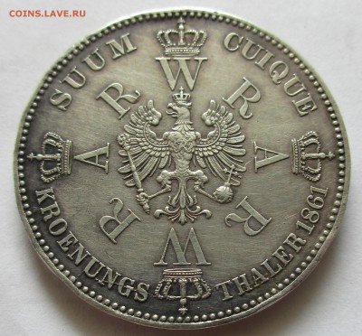 ПРУССИЯ талер коронационный 1861. ОЦЕНКА. - 008.JPG