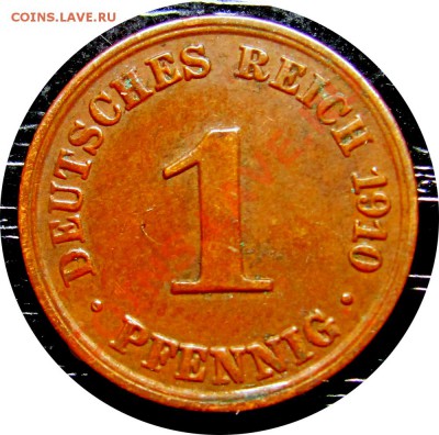 R34 Германия 1 пфенниг 1910A до 11.05 в 22°° - R34 1 pf 1910A_1