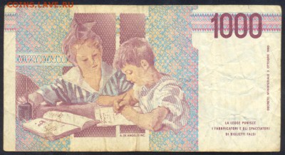 Италия 1000 лир 1990 г.  10.08.18 г. 22 -00 МСК. - Италия3