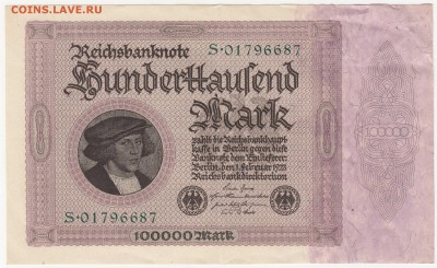 Германия, 100000 марок 1923 до 12.08.18, 22:30 - IB-19