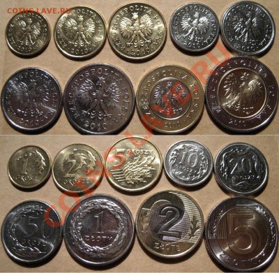 Польша, комплект ходячки 2010г. UNC до 09.05.2011 22-00 ФВ. - Польша2010