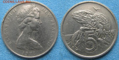 Новая Зеландия 5 центов 1978    до 16-08-18 в 22:00 - Новая Зеландия 5 центов 1978    8964