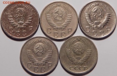 10 копеек 1939-1961 гг., СССР, 5 штук,до 22:00 14.08.2018 г. - 10-1939-1961-5.JPG