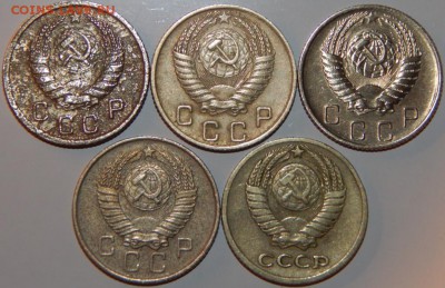 10 копеек 1939-1961 гг., СССР, 5 штук,до 22:00 14.08.2018 г. - 10-1939-1961-3.JPG