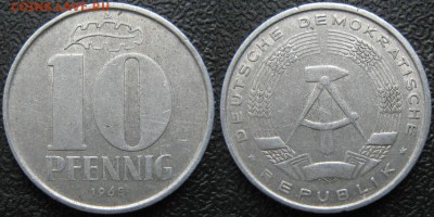 30.Ходячка ГДР 10 пфеннигов 1948-1982г. - 30.19. -ГДР 10 пфеннигов 1968 А   7376