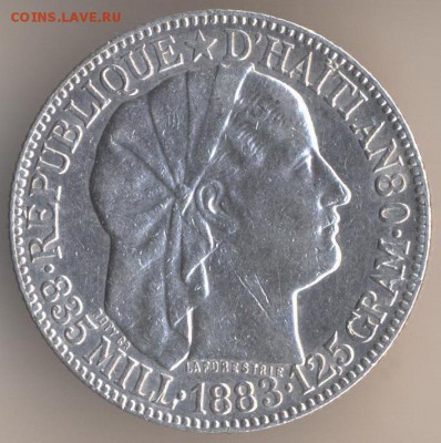 Гаити 50ц 1883,Румыния 25000 лей 1946,Тайланд 20 сат 1942 - 22