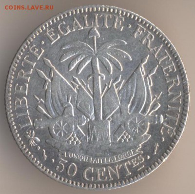 Гаити 50ц 1883,Румыния 25000 лей 1946,Тайланд 20 сат 1942 - 21