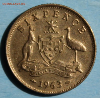 С РУБ. АВСТРАЛИЯ 6 пенсов 1963г. ЕЛИЗАВЕТА-II до 19.08 в 22 - IMG_3573.JPG