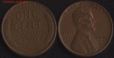 монеты Америки, Африки и Океании по ФИКСУ - США 1 цент 1941 №1