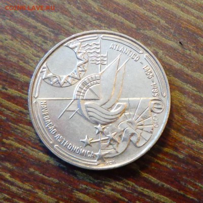 ПОРТУГАЛИЯ - НАВИГАЦИЯ, ОТКРЫТИЯ В АТЛАНТИКЕ 21.08, 22.00 - Португалия 100 эскудо 1990 Навигация, открытия в Атлантике