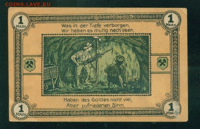 ГЕРМАНИЯ Нотгельд 1 марка г Ваттеншайд 1921г. до 18.08.18г - 12-