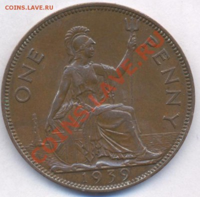 Великобритания 1 пенни 1939 г. До 8.05.11 г. 20-00 МСК. - Пенни 39
