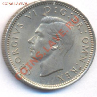 Великобритания 6 пенсов 1951 г.  До 8.05.11 г. 20-00 МСК. - 6 пенсов 51.1