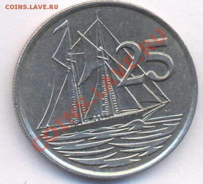 Каймановы о-ва 25 центов 1977 г.  До 8.05.11 г. 20-00 МСК. - Кайманы.1
