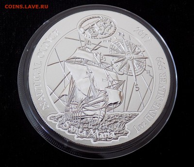 Руанда 50 франков 2017 Парусник 1oz Ag 999 Инвестиционная - DSCN2217.JPG