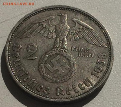 2 рейхсмарки 1938 года До 20.08.18 в 22.00 по мск - 1