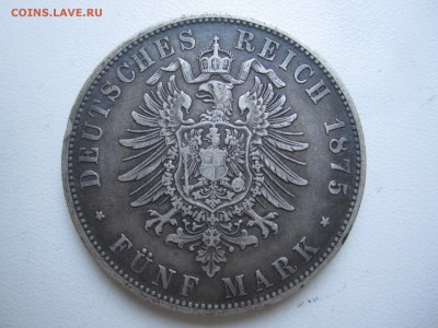 Бавария, 5 марок 1875 с 4000 ₽ до 19.08.18 22.00 МСК - IMG_8418.JPG