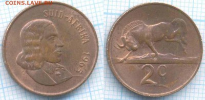 ЮАР 2 цента 1965 г., до 23.08.2018 г. 22.00 по Москве - ЮАР 2 цента 1965  3286