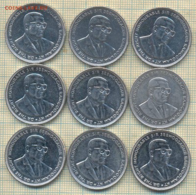Маврикий 1 рупия 2012 г., фикс 10 руб - Мавритания 1 рупия 