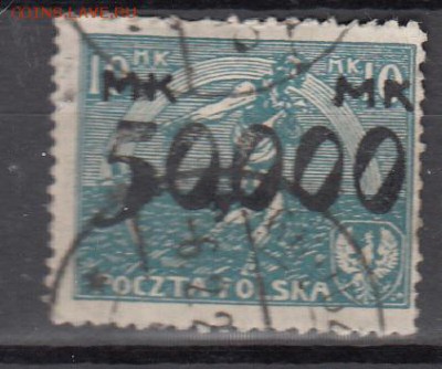 Польша 1922 1м надпечатка 50 - 422