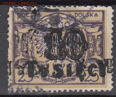 Польша 1922 1м надпечатка 10 - 424
