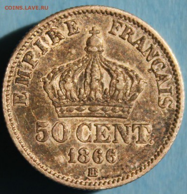 С РУБ.ФРАНЦУЗСКАЯ ИМПЕРИЯ 50с 1866г.НАПОЛЕОН-III UNC до 25.8 - IMG_3767.JPG