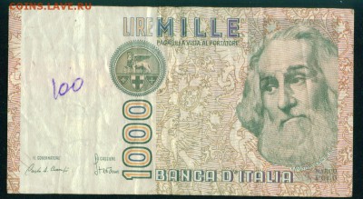 ИТАЛИЯ 1000 лир. 1982г. до 22.08.18г 22.30 МСК - 1