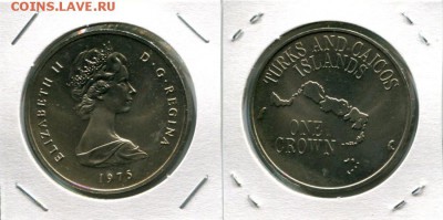 Теркс и Кайкос 1Кр 1975 РЕДКАЯ до 23.08.18 22-00 мск - T&C 1Cr 1975M map