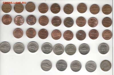 Ходячка США по списку, низкие ФИКС-цены - 1%2C 5%2C 10 центов США%2C Б
