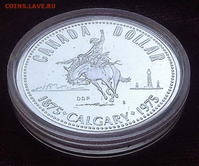 Канада 1 доллар 1975 г. Калгари Proof - Канада_1975-доллар-Калгари_2Р
