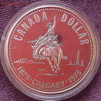 Канада 1 доллар 1975 г. Калгари Proof - Канада_1975-доллар-Калгари_Р